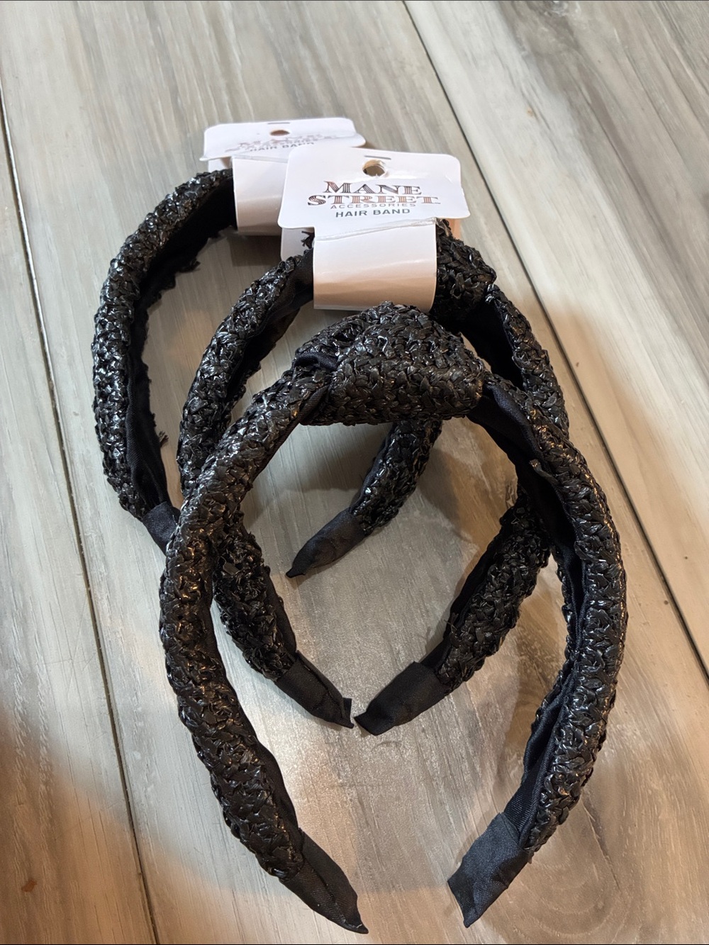 🖍️ Mane Street Black Braided Headband - Set of 3